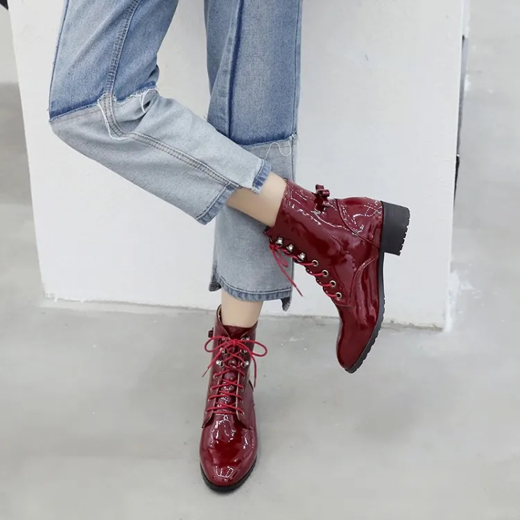 Big Size 9 10 11 12 boots women shoes ankle boots for women ladies boots shoes woman winter Plain round head front lacing
Big Size 9 10 11 12 boots women shoes ankle boots for women ladies boots shoes woman winter Plain round head front lacing