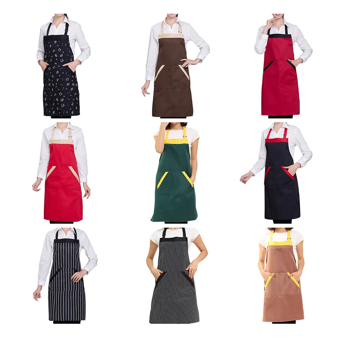 Fashionable canvas apron with pocket chef cooking chef catering backless bib personality clean apron 앞치마
Fashionable canvas apron with pocket chef cooking chef catering backless bib personality clean apron 앞치마
