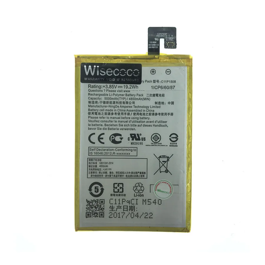 Wisecoco New Original 5000mAh C11P1508 Battery For ASUS Zenfone Max 5000 5000Z ZC550KL Z010AD Z010DD C550KL Z010DA Phone Replace
Wisecoco New Original 5000mAh C11P1508 Battery For ASUS Zenfone Max 5000 5000Z ZC550KL Z010AD Z010DD C550KL Z010DA Phone Replace