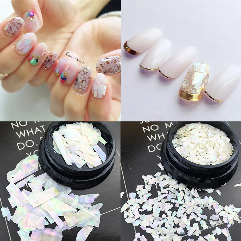 Natural White Color Pearl Light Nail SeaShell Slices Particle Crushed Shell Manicure Set Nail Art Glitter Decoration Tools
Natural White Color Pearl Light Nail SeaShell Slices Particle Crushed Shell Manicure Set Nail Art Glitter Decoration Tools