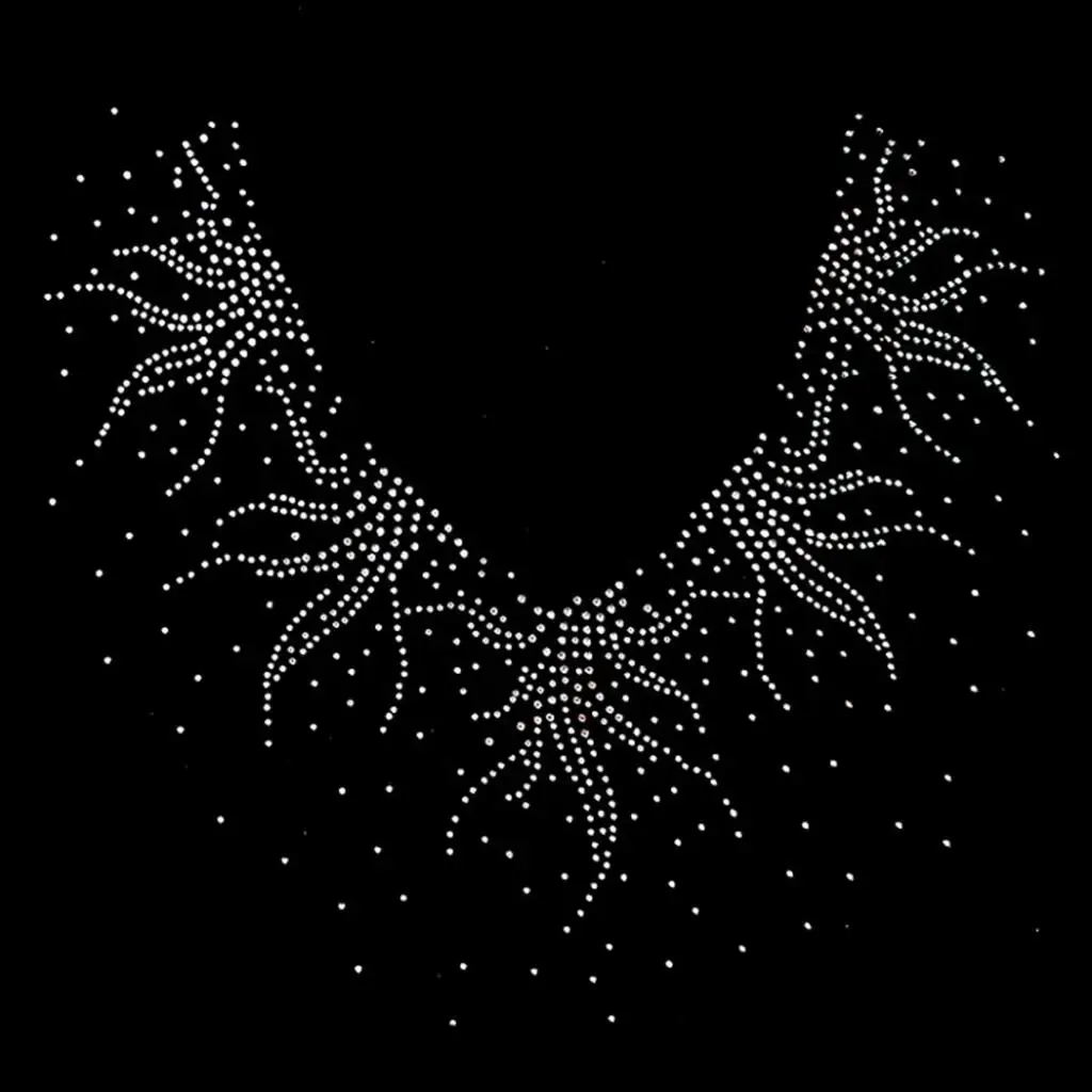 Fashion Hotfix Rhinestones,Heat Transfer Design Iron on Motifs,Rhinestone Applique Patch Sewing Accessories
