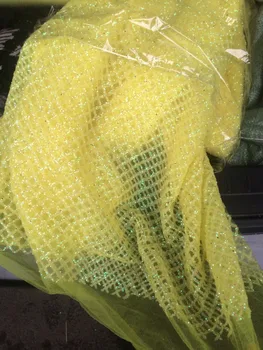 new design French tulle fabric for party yellow African net lace fabric CGL-61922 with glitter for wedding dress 
new design French tulle fabric for party yellow African net lace fabric CGL-61922 with glitter for wedding dress