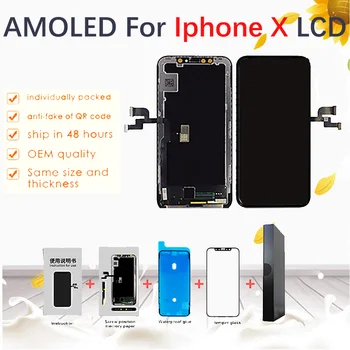 OEM GX AMOLED Quality LCD For iPhone X LCD Display With Touch Screen Digitizer Assembly Replacement Free DHL
OEM GX AMOLED Quality LCD For iPhone X LCD Display With Touch Screen Digitizer Assembly Replacement Free DHL