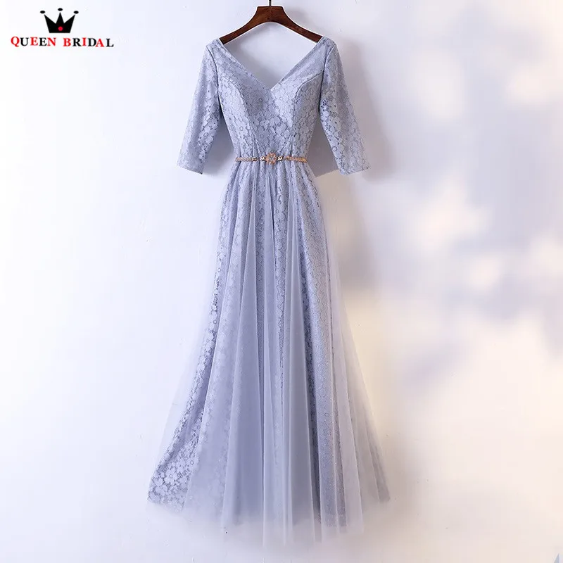 A-line V-neck Half Sleeve Tulle Lace Simple Elegant Formal Gray Evening Dress 2018 New Fashion Evening Gown Robe De Soiree MT19
A-line V-neck Half Sleeve Tulle Lace Simple Elegant Formal Gray Evening Dress 2018 New Fashion Evening Gown Robe De Soiree MT19