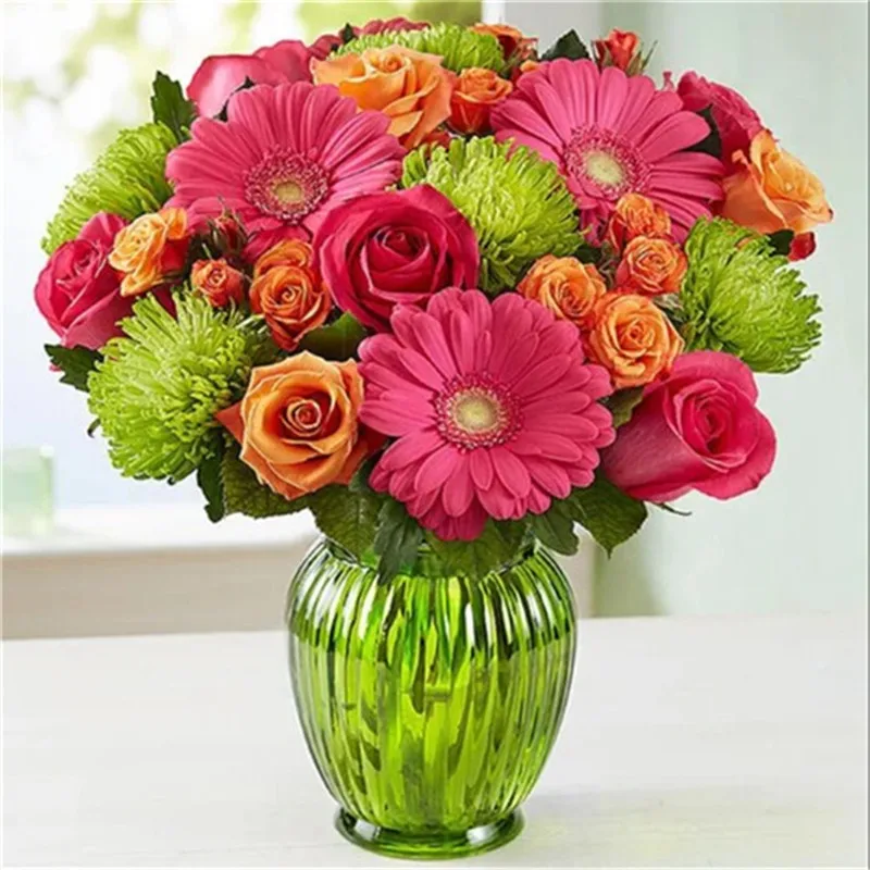 5D DIY diamond painting flower vase cross stitch diamond embroidery mosaic diamond home decoration
5D DIY diamond painting flower vase cross stitch diamond embroidery mosaic diamond home decoration