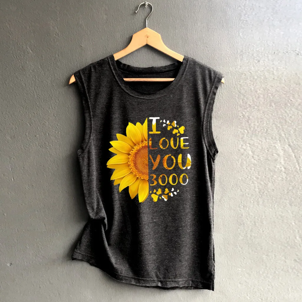 Women Sleeveless Sunflowe Print Shirt Casual Loose Tank Top Soft Comfortable Top womens plus size fashions crop top mujer
Women Sleeveless Sunflowe Print Shirt Casual Loose Tank Top Soft Comfortable Top womens plus size fashions crop top mujer