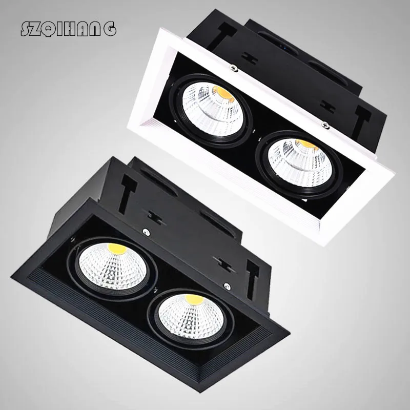 2*10W/2*12W/2*15W LED Grille Lamp Dimmable LED Beans Gall Lamp High Power High Lumen Led Grille Light White/Black/Silver 85-265V
2*10W/2*12W/2*15W LED Grille Lamp Dimmable LED Beans Gall Lamp High Power High Lumen Led Grille Light White/Black/Silver 85-265V
