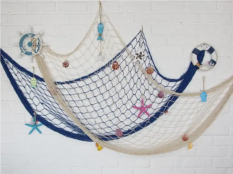 Christmas Decorative nets window accessories Home Furnishing marine mural Mediterranean style rope nets wall decoration
Christmas Decorative nets window accessories Home Furnishing marine mural Mediterranean style rope nets wall decoration