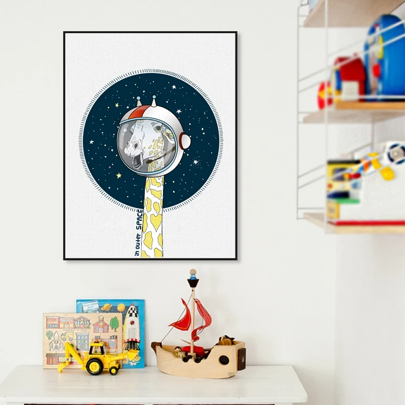 Nordic Cartoon Animal Giraffe Canvas Art Prints And Poster , Giraffe in Outer Space Canvas Painting Poster Kids Room Wall Decor
Nordic Cartoon Animal Giraffe Canvas Art Prints And Poster , Giraffe in Outer Space Canvas Painting Poster Kids Room Wall Decor