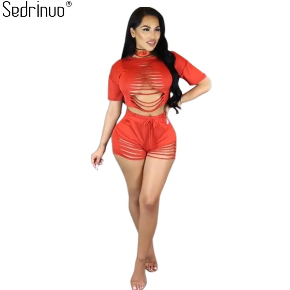 Sedrinuo Two Piece Short Sleeve Romper Women Jumpsuit Hole Crop&Short Pants Hollow Out Sexy Bodycon Women Jumpsuits Playsuits
Sedrinuo Two Piece Short Sleeve Romper Women Jumpsuit Hole Crop&Short Pants Hollow Out Sexy Bodycon Women Jumpsuits Playsuits