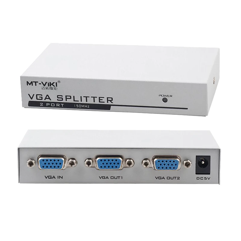 2 Port VGA Splitter 150MHz HD 1920X1440 KVM Switch Video Signal Monitor Amplifier Black 25 Meters Stackable Steel Housing
2 Port VGA Splitter 150MHz HD 1920X1440 KVM Switch Video Signal Monitor Amplifier Black 25 Meters Stackable Steel Housing