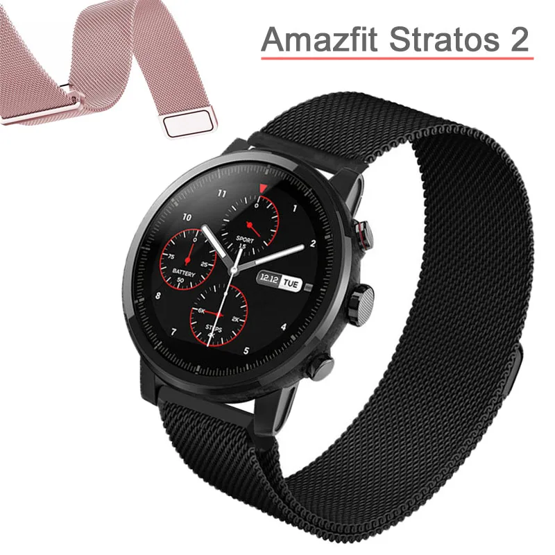 For Xiaomi HUAMI AMAZFIT Stratos 2/amazfit pace Strap Milanese Stainless steel wristband Sport for galaxy Watch 46mm band 22mm
For Xiaomi HUAMI AMAZFIT Stratos 2/amazfit pace Strap Milanese Stainless steel wristband Sport for galaxy Watch 46mm band 22mm