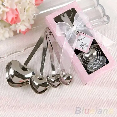 One Set of Four Heart Shaped Measuring Wedding Favors LOVE cooking tools 02S5 3RPO
One Set of Four Heart Shaped Measuring Wedding Favors LOVE cooking tools 02S5 3RPO