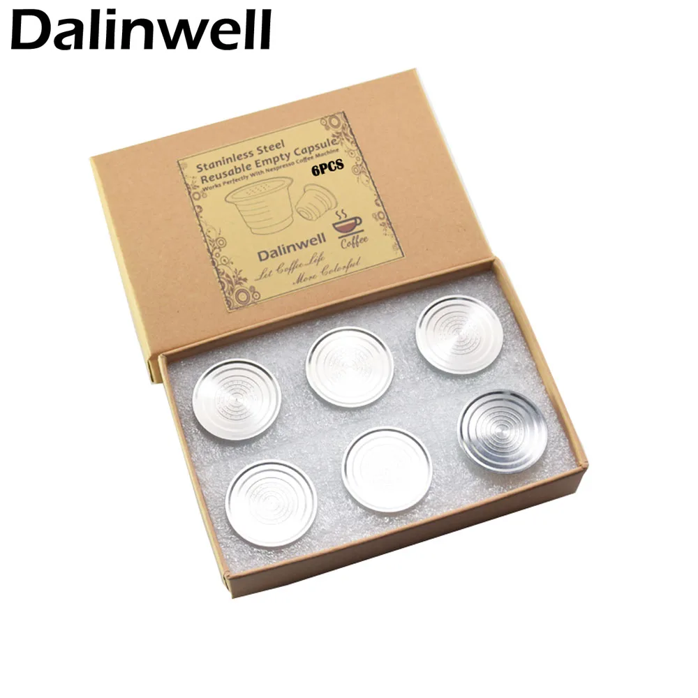 6PC/Set Nespresso Stainless Steel Refillable Coffee Capsule Reusable Coffee Pod Coffee Tamper Business Birthday Coffeeware Gift
6PC/Set Nespresso Stainless Steel Refillable Coffee Capsule Reusable Coffee Pod Coffee Tamper Business Birthday Coffeeware Gift