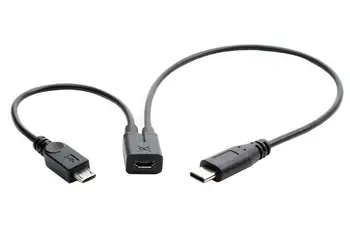 100pcs 2 in 1 Micro USB Female to USB-C Type C 2.0 type-c & Micro USB Male Splitter Extension Charge charging charger Y Cable
100pcs 2 in 1 Micro USB Female to USB-C Type C 2.0 type-c & Micro USB Male Splitter Extension Charge charging charger Y Cable
