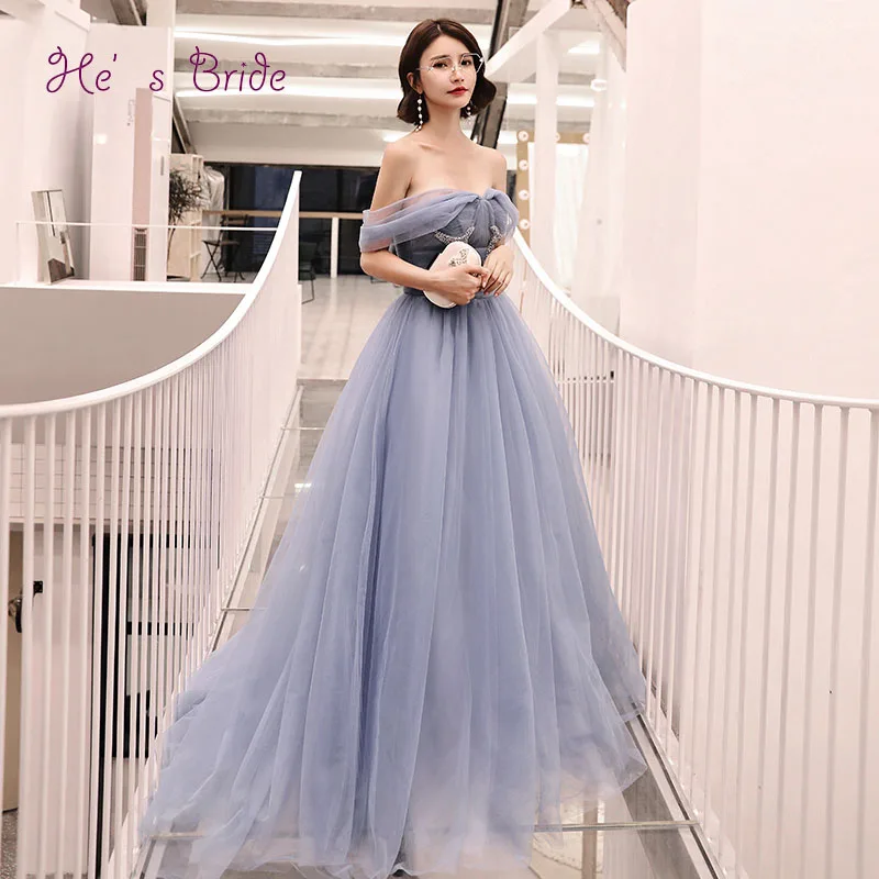 He's Bride Purple Sexy Evening Dresses Strapless Court Train Floor-Length Backless Lace Elegant Prom Party Gown Robe De Soiree
He's Bride Purple Sexy Evening Dresses Strapless Court Train Floor-Length Backless Lace Elegant Prom Party Gown Robe De Soiree