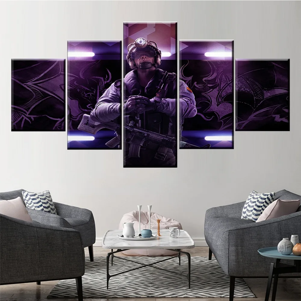 5 Piece HD Printed Oil Painting Video Games Tom Clancy's Rainbow Six Picture Poster Wall Art Wall Picture for Home Decor
5 Piece HD Printed Oil Painting Video Games Tom Clancy's Rainbow Six Picture Poster Wall Art Wall Picture for Home Decor