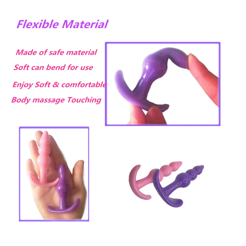 Silicone Anal Plug Beads Jelly Toys Skin Feeling Dildo Adult Sex Toys For Men, Sex Products Butt Plug Sex Toys For Woman