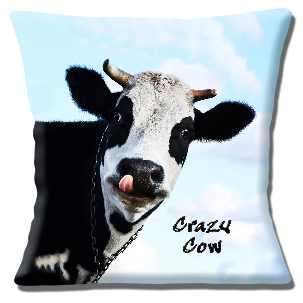 New Funny Crazy Cow Throw Pillow Case Cute Novelty Cow Cushion Cover Farming Farm Outdoor Home Decoration Gift Photo Printed 18"
New Funny Crazy Cow Throw Pillow Case Cute Novelty Cow Cushion Cover Farming Farm Outdoor Home Decoration Gift Photo Printed 18"