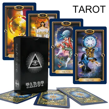 full English gold Tarot deck card game mysterious tarot cards for women board game
full English gold Tarot deck card game mysterious tarot cards for women board game