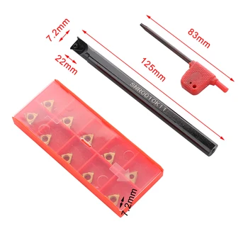 10pcs Carbide Insert Blades With Lathe Turning Tool Holder Set SNR0010K11 for Lathe Turning Tool Machine Tool Set new
10pcs Carbide Insert Blades With Lathe Turning Tool Holder Set SNR0010K11 for Lathe Turning Tool Machine Tool Set new