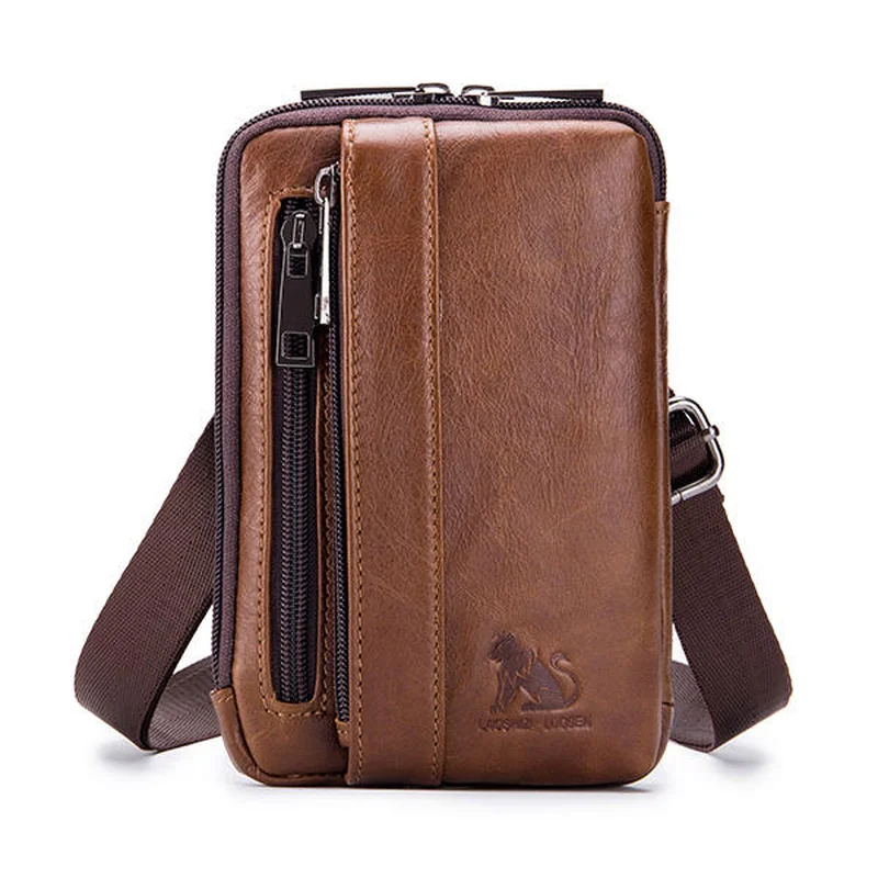 LAOSHIZILUOSEN Waist Fanny Packs Belt Bag Genuine Leather Small Messenger Shoulder Bag Men Phone Pouch Bags Cigarette Case
LAOSHIZILUOSEN Waist Fanny Packs Belt Bag Genuine Leather Small Messenger Shoulder Bag Men Phone Pouch Bags Cigarette Case