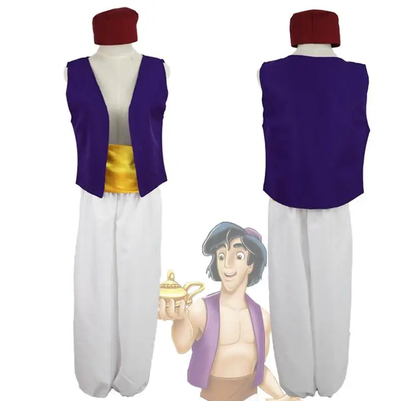 Adult Men Aladdin Costume Halloween Anime Cosplay Fancy Dress Aladdin Lamp Prince Adam Costumes With Vest Pants
Adult Men Aladdin Costume Halloween Anime Cosplay Fancy Dress Aladdin Lamp Prince Adam Costumes With Vest Pants