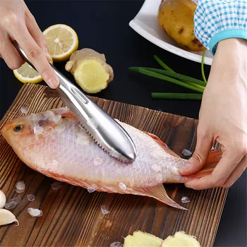 Seafood Tools Stainless Steel Cleaning Fish Scale Knife Fish Skin Scraper Peeler Remover Scaler Brush Kitchen Gadgets
Seafood Tools Stainless Steel Cleaning Fish Scale Knife Fish Skin Scraper Peeler Remover Scaler Brush Kitchen Gadgets