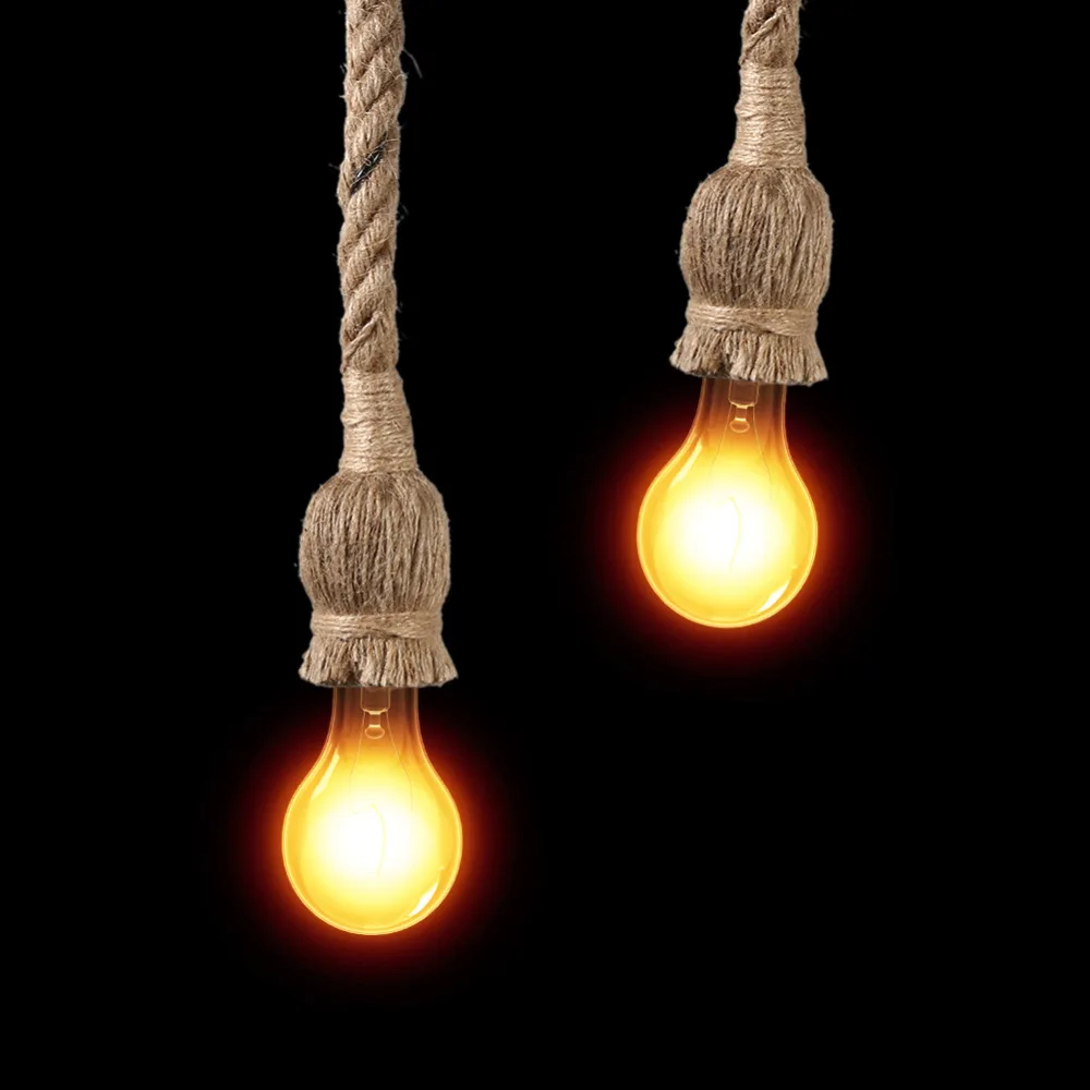 YOSOO 1Pc Vintage Rope Pendant Light E27 American village hemp retro lamp holder Creative Lamp Base Without Bulb
YOSOO 1Pc Vintage Rope Pendant Light E27 American village hemp retro lamp holder Creative Lamp Base Without Bulb