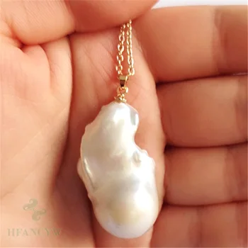 19x34mm Natural White Baroque Pearl Necklace 18 inches Gift Wedding Cultured Chic Hang Flawless Real
19x34mm Natural White Baroque Pearl Necklace 18 inches Gift Wedding Cultured Chic Hang Flawless Real