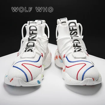 WOLF WHO Men Casual Shoes Fashion Black White Big Size Shoes Male Sneakers Breathable Flat Shoes High Top Outdoor krasovki A-010
WOLF WHO Men Casual Shoes Fashion Black White Big Size Shoes Male Sneakers Breathable Flat Shoes High Top Outdoor krasovki A-010