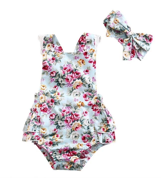 Newborn Cute Kids Baby Girls Floral Bodysuits Headband Outfits Set Clothes Backless Lace Jumpsuit Sunsuit Summer Infant Clothing
Newborn Cute Kids Baby Girls Floral Bodysuits Headband Outfits Set Clothes Backless Lace Jumpsuit Sunsuit Summer Infant Clothing