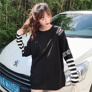 Focal20 Harajuku Off Shoulder Fake 2 Piece Women T Shirt Letter Stripe Long Sleeve Women T-shirt Crew Neck Loose Lady T-shirts
Focal20 Harajuku Off Shoulder Fake 2 Piece Women T Shirt Letter Stripe Long Sleeve Women T-shirt Crew Neck Loose Lady T-shirts