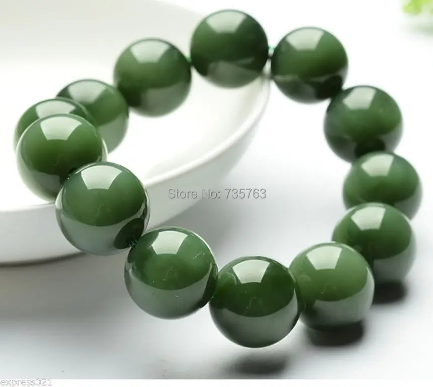 xiuli 00576 Green Chinese 100% Grade A Natural Smooth Beads Jade/Jadeite Bracelet 
xiuli 00576 Green Chinese 100% Grade A Natural Smooth Beads Jade/Jadeite Bracelet