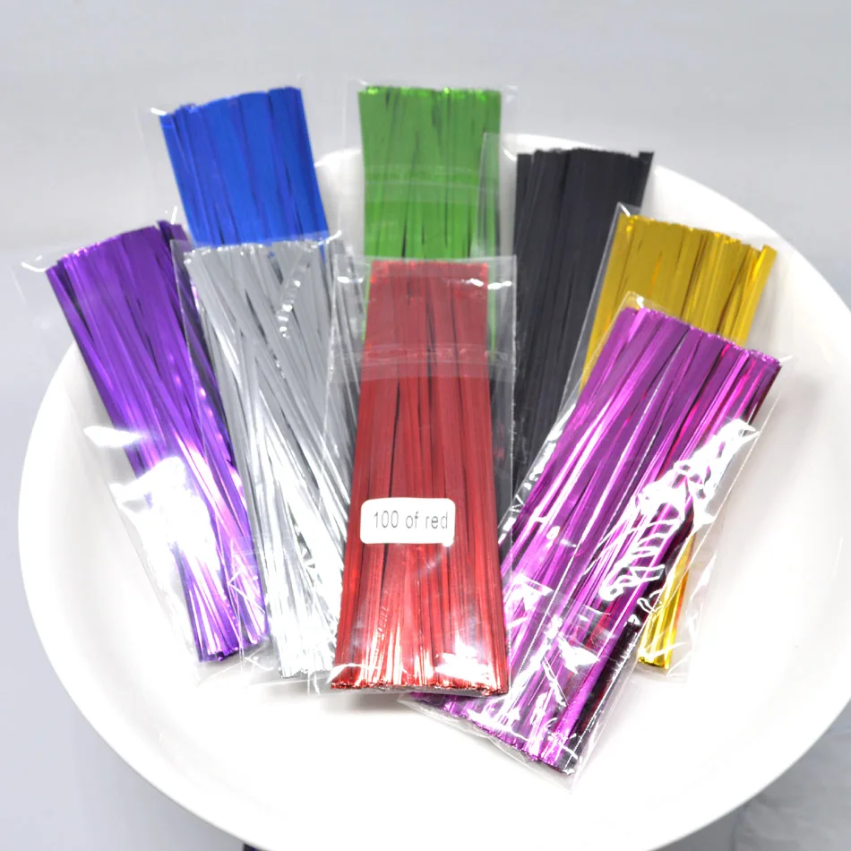 3x100pcs 10cm Wire Metallic Twist Ties For Cello Candy Bag Steel Baking packaging ligation lollipop dessert sealing twist ties
3x100pcs 10cm Wire Metallic Twist Ties For Cello Candy Bag Steel Baking packaging ligation lollipop dessert sealing twist ties