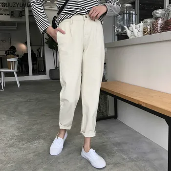 GUUZYUVIZ Casual Plus Size Ripped Jeans For Women High Waist Cotton Button Fake Zippers Denim Pants
GUUZYUVIZ Casual Plus Size Ripped Jeans For Women High Waist Cotton Button Fake Zippers Denim Pants