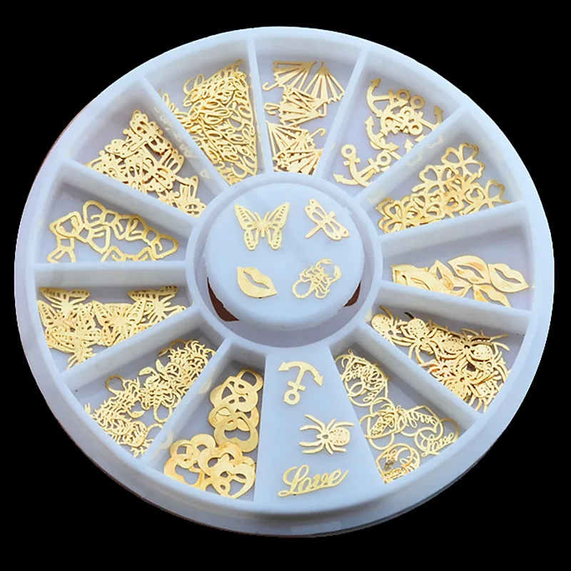 12 Models New 3D Nail Art Decorations Gold Patch Nail Art Tools Ring Shaped Hollow Out Metal Alloy Nail Art Beauty 11 WH
12 Models New 3D Nail Art Decorations Gold Patch Nail Art Tools Ring Shaped Hollow Out Metal Alloy Nail Art Beauty 11 WH