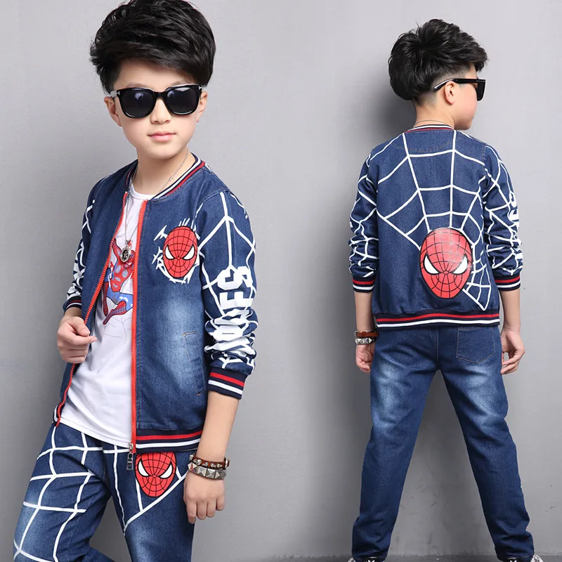 Big boys clothing set 3pcs boys clothes spiderman children clothing kids Jacket T-shirt pant clothes kids boys clothes
Big boys clothing set 3pcs boys clothes spiderman children clothing kids Jacket T-shirt pant clothes kids boys clothes