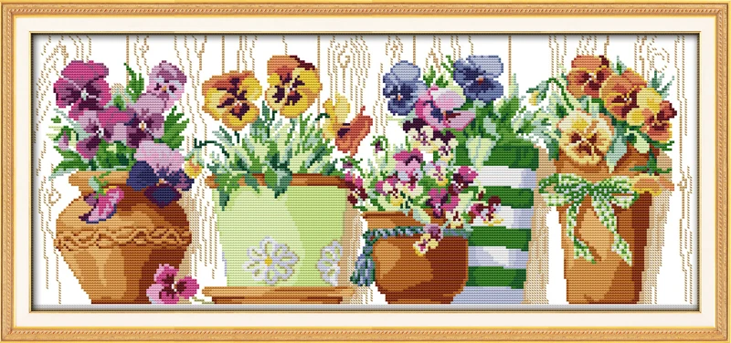 The pottings on the windowsill cross stitch kits white 11ct print on canvas embroidery set sewing hand made crafts home decor
The pottings on the windowsill cross stitch kits white 11ct print on canvas embroidery set sewing hand made crafts home decor