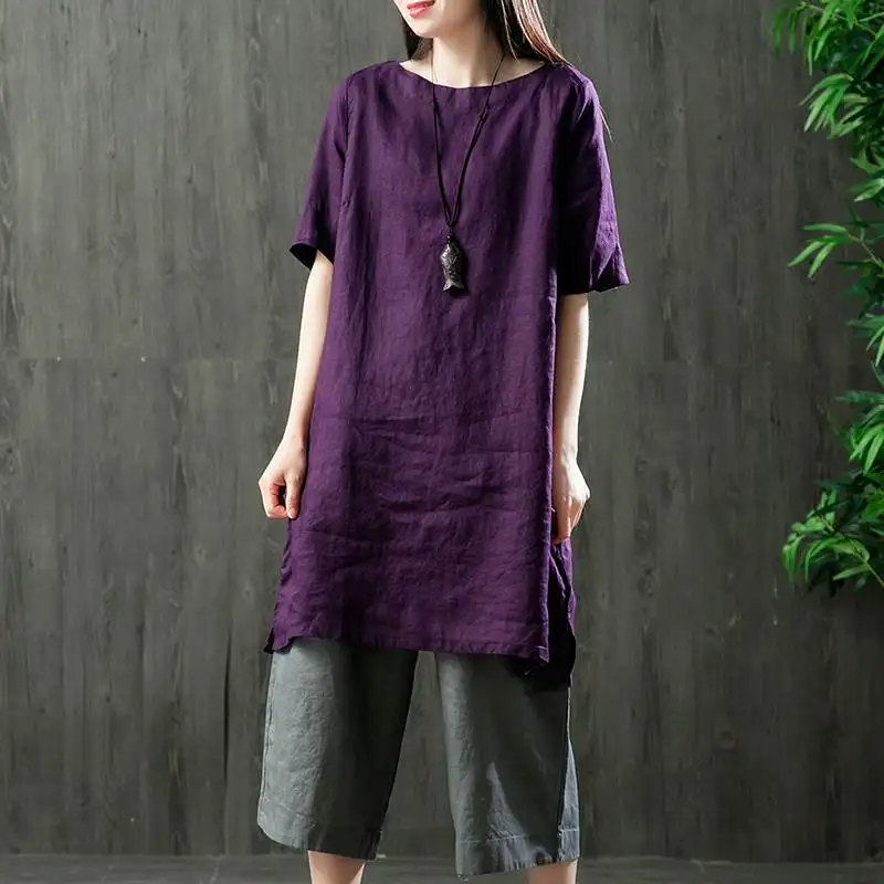 2022 New Summer Women Tshirt Short Sleeve Loose Solid Long Tee Shirt Femme 100% Cotton Vintage Tops D16
2022 New Summer Women Tshirt Short Sleeve Loose Solid Long Tee Shirt Femme 100% Cotton Vintage Tops D16