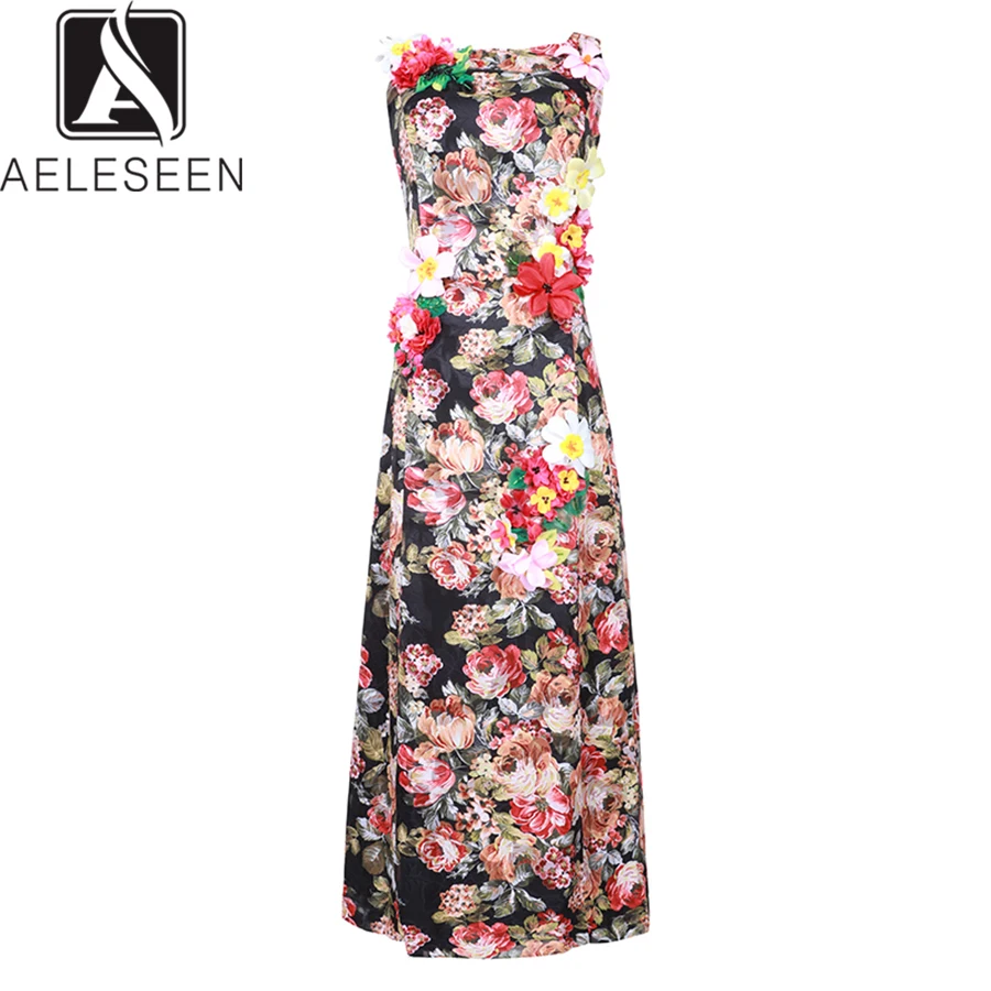 AELESEEN Vintage Style 2019 Summer New Midi Dresses Women Elegant 3D Flowers Appliques Luxury Beading Floral Print A-Line Dress
AELESEEN Vintage Style 2019 Summer New Midi Dresses Women Elegant 3D Flowers Appliques Luxury Beading Floral Print A-Line Dress