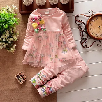 Baby Girls Clothing Sets with Floral Bow Spring Kids Clothes Girls Dress+Pant Children Set Tracksuit pink green
Baby Girls Clothing Sets with Floral Bow Spring Kids Clothes Girls Dress+Pant Children Set Tracksuit pink green