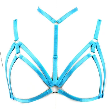 Body Harness Cage Bralette Bondage Chest Bra Blue Strappy Garter Belt Gothic Sexy Tops Plus Size for Women Bar Party Dance Wear
Body Harness Cage Bralette Bondage Chest Bra Blue Strappy Garter Belt Gothic Sexy Tops Plus Size for Women Bar Party Dance Wear