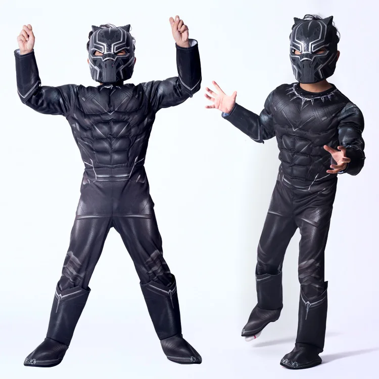 muscle Black Panther Costumes Kids Halloween Costume Captain America Civil War Movie Marvel Black Panther cosplay SuperHero Suit
muscle Black Panther Costumes Kids Halloween Costume Captain America Civil War Movie Marvel Black Panther cosplay SuperHero Suit