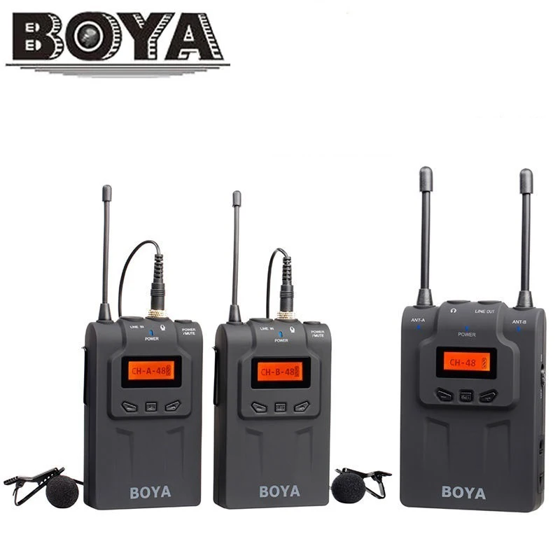 BOYA BY-WM6 / BY-WM5 / BY-WM8 UHF Wireless Microphone System Omni-directional Lavalier Microphone for ENG EFP DV DSLR
BOYA BY-WM6 / BY-WM5 / BY-WM8 UHF Wireless Microphone System Omni-directional Lavalier Microphone for ENG EFP DV DSLR