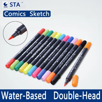 STA 1pcs Watercolor Markers Water Soluble Fineliner S Brush Pen Markers Artistic for Cartoon Manga Sketch Art Supplies 3110
STA 1pcs Watercolor Markers Water Soluble Fineliner S Brush Pen Markers Artistic for Cartoon Manga Sketch Art Supplies 3110