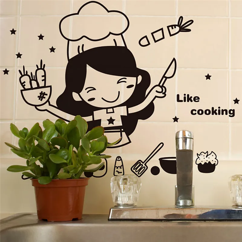 Removable Waterproof Creative Cute Chef Cut Vegetables Kitchen Restaurant Wall Sticker Cartoon Fridge Sticker
Removable Waterproof Creative Cute Chef Cut Vegetables Kitchen Restaurant Wall Sticker Cartoon Fridge Sticker