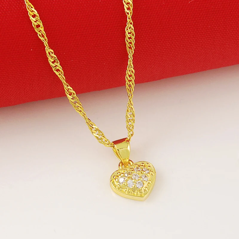 2017 Romantic Elegant Design Heart Pendant 24k Gold Colou Link Chain Necklace With Zircon Fancy Gift For Women/Men Necklace
2017 Romantic Elegant Design Heart Pendant 24k Gold Colou Link Chain Necklace With Zircon Fancy Gift For Women/Men Necklace