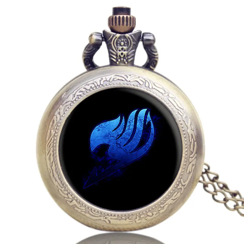 New Arrive Steampunk Design Fairy Tail Pocket Watch Quartz Watches Men Cartoon Pendant Gift | Наручные часы