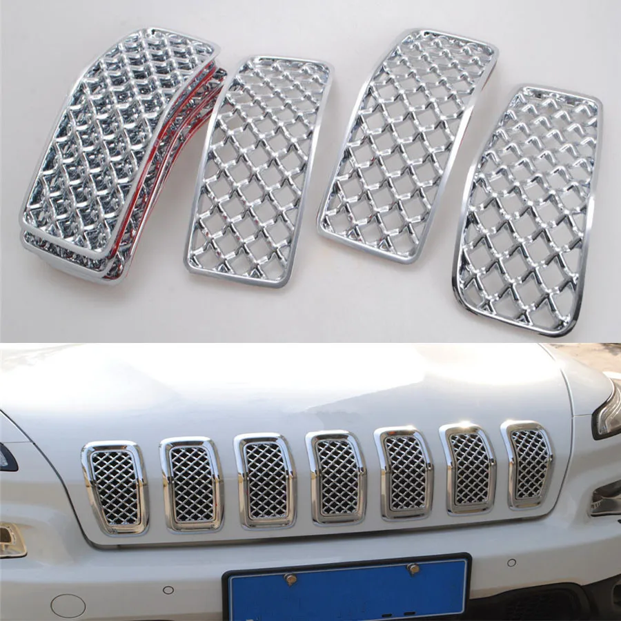 For Jeep Cherokee 2014-2016 Car Front Center Grill Mesh Grille Net Trims Insert Sticker Cover Decor Styling 7Pcs ABS Silver
For Jeep Cherokee 2014-2016 Car Front Center Grill Mesh Grille Net Trims Insert Sticker Cover Decor Styling 7Pcs ABS Silver